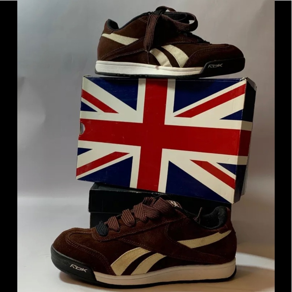 New Womens 8.0 REEBOK SF Court Brown White Shoes